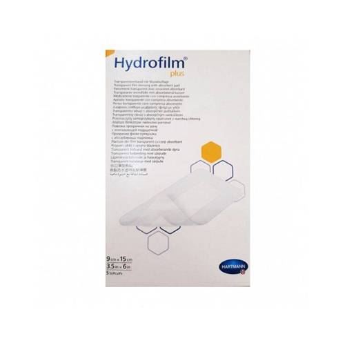 Zväčšený obrázok ku produktu HYDROFILM Plus sterilný transparentný obväz s vankúšikom 9cm x 15cm
