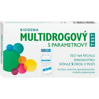 BIOGEMA multidrogový 5 parametrový test z moču