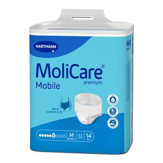 Obrázok ku produktu MOLICARE Mobile 6 kvapiek plienkové nohavičky naťahovacie veľkosť M