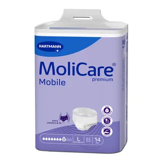 Obrázok ku produktu MOLICARE Premium Mobile 8 kvapiek plienkové nohavičky naťahovacie veľkosť L
