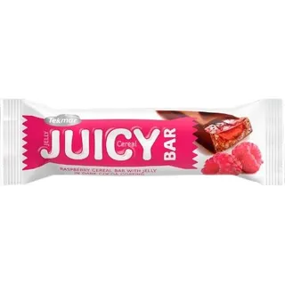 JUICY cereálna tyčinka s malinovým želé v tmavej kakaovej poleve 40 g