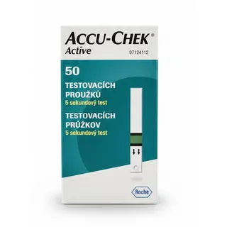 Obrázok ku produktu ACCU-CHEK Active Glucose testovacie prúžky do glukometra 50ks
