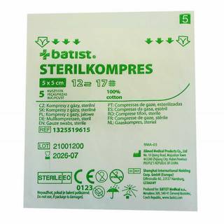 Obrázok ku produktu STERILKOMPRES kompresy z gázy sterilné 5x5cm 5ks