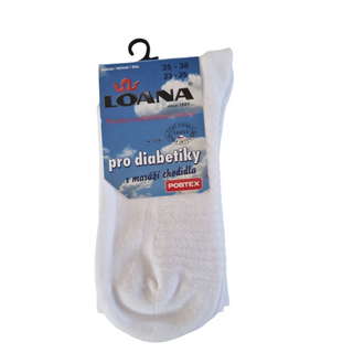 Obrázok ku produktu LOANA ponožky pre diabetikov biele veľkosť 35-38