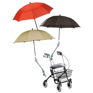 Obrázok ku produktu SUNDO dáždnik k chodítku pre seniorov a invalidnému vozíku, sivý