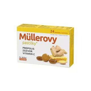 Obrázok ku produktu DR.MULLER pastilky s propolisom, zázvorom a vitamínom C 24ks