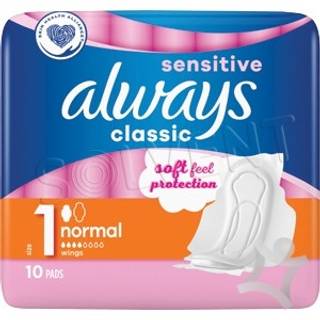 Obrázok ku produktu ALWAYS Classic Normal Sensitive hygienické vložky 10ks