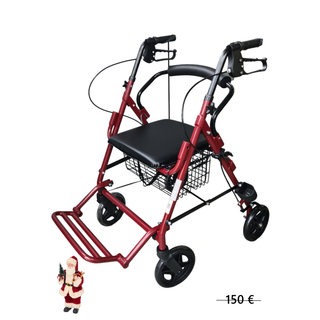 Obrázok ku produktu REHAFUND RF-616/C chodítko pre seniorov štvorkolesové skladacie OSLO PREMIUM červené