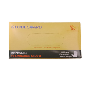 Obrázok ku produktu GLOBEGUARD č. L latexové vyšetrovacie rukavice nepudrované, nesterilné, krémové