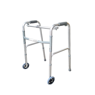 Obrázok ku produktu REHAFUND chodítko pre seniorov trojfunkčné RF-131 pevné skladacie, dvojkolesové, sivé