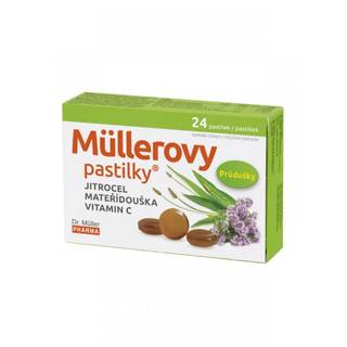 Obrázok ku produktu DR. MULLER Pastilky Skorocel, materina dúška a vitamín C 24ks