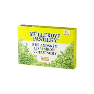 DR. MULLER Pastilky Islandský lišajník a vitamín C 12ks