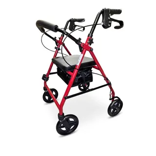Obrázok ku produktu REHAFUND RF-610/C chodítko 4-kolesové pre seniorov červené