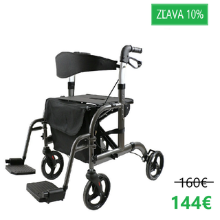 Obrázok ku produktu REHAFUND RF-625/S chodítko 4-kolesové pre seniorov BOGOTA PREMIUM sivé