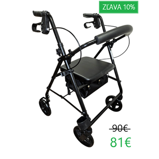 Obrázok ku produktu REHAFUND RF-610/CZA chodítko 4-kolesové pre seniorov čierne