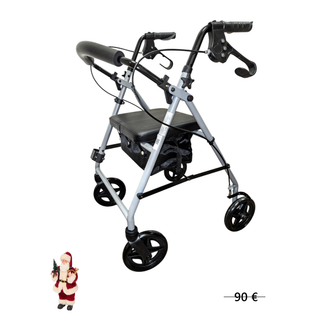 Obrázok ku produktu REHAFUND RF-610/S chodítko 4-kolesové pre seniorov sivé