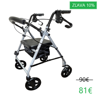 Obrázok ku produktu REHAFUND RF-610/S chodítko 4-kolesové pre seniorov sivé