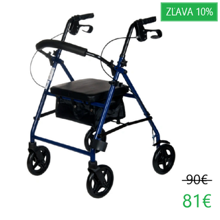 Obrázok ku produktu REHAFUND RF-610/N chodítko 4-kolesové pre seniorov modré