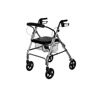 Obrázok ku produktu REHAFUND RF-615/S chodítko 4-kolesové pre seniorov DENVER PREMIUM sivé