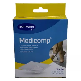 MEDICOMP 411029 kompresy 7,5cm x 7,5cm 5x2ks