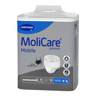 Obrázok ku produktu Molicare Premium Mobile inkontinenčné nohavičky plienkové 10kv. veľkosť M sivé