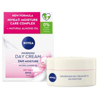 Obrázok ku produktu NIVEA 24h denný krém s mandľovým olejom spf15 suchá a citlivá pleť 50ml