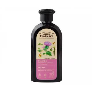 Obrázok ku produktu GREEN PHARMACY šampón proti vypadávaniu vlasov s lopuchom a pšeničnými kličkami 350ml