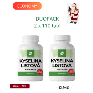 Obrázok ku produktu DR. FLEMING Kyselina listová forte 800mg +10% gratis 2x110ks DUOPACK