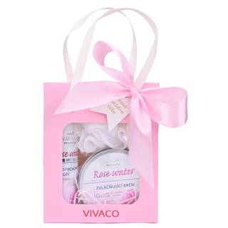 Obrázok ku produktu VIVACO ROS2505 darčekové balenie kozmetiky s ružovou vodou v papierovej taške