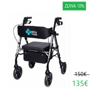 Obrázok ku produktu REHAFUND RF-617/G MARSYLIA chodítko pre seniorov štvorkolesové sivé