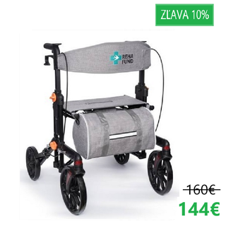 Obrázok ku produktu REHAFUND RF-626/G BERLIN chodítko pre seniorov štvorkolesové sivé