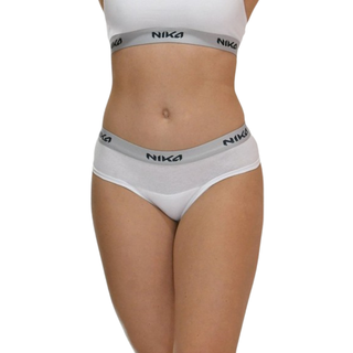 Obrázok ku produktu NIKA INTIMA antibakteriálne športové nohavičky dámske biele veľkosť L