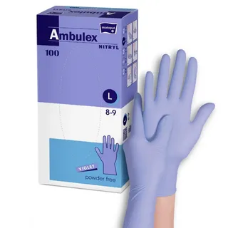 Obrázok ku produktu AMBULEX Violet rukavice nitrilové veľkosť L