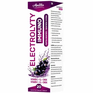 IMMUNO Electrolyty čierna ríbezľa šumivé 20ks